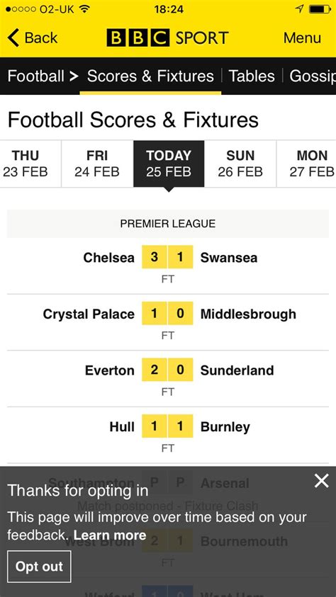 bbc scores and fixtures.